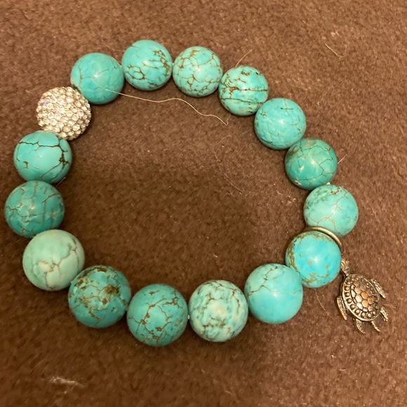 Ashley Bridget Turquoise Swarovski Turtle Bracelet - Picture 3 of 7